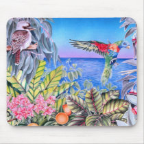 Kookaburra and Rainbow Lorikeets mousepads