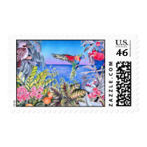 Kookaburra and Rainbow Lorikeets postage