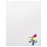 kooky crazy tropical exotic bird cartoon letterhead