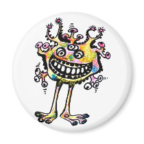 Kooky Eyed Rainbow MaN "Freddy" magnets by 3DMOONMAN Kooky Eyed Rainbow MaN "Freddy" magnets
