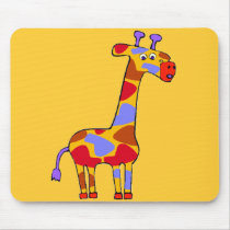 Kooky Giraffe mousepads by clarachandler Kooky Giraffe mousepads