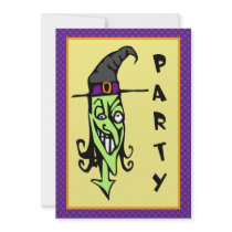 Kooky Witch Halloween Party Invitation
