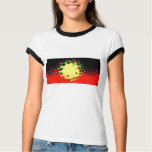 Koori flag and QOS logo t-shirts