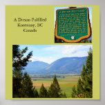 Kootenay Area, British Columbia Poster
