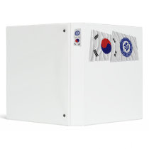 Korea and Pusan Waving Flags Vinyl Binders