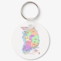 Korea Map Keychain by redthreadmaps Korea Map Keychain