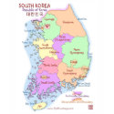 Korea Map Ladies T Shirt