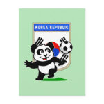 This adorable little panda is too cute! He's featured in front of a large flag from Korea and ready to play football and score some goals. This cute design is perfect for football players and soccer fans! You can totally customize this gift! Change the color, move the design around, add your own text or images -- make it your own!