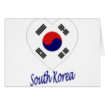 Korea (South) Flag Heart cards by Vexillophile Korea (South) Flag Heart cards
