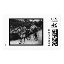 Korean Aristocrat Rickshaw 1910 postage by lc_vintagephotos Korean Aristocrat Rickshaw 1910 postage