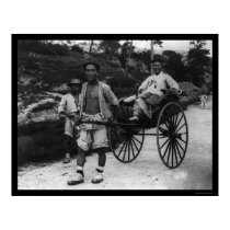 Korean Aristocrat Rickshaw 1910 posters