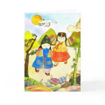 Korean Baby's First Birthday cards