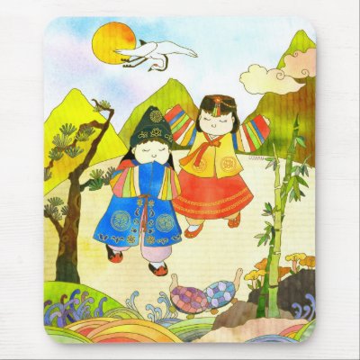 Korean Baby's First Birthday Mousepad by daphne1024