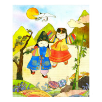 Korean Baby's First Birthday Poster posters
