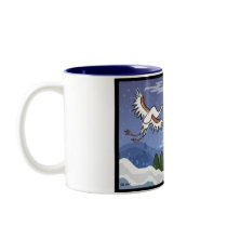 Korean Christmas Crane Mug