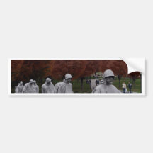 Korean Memorial and Lincoln Memorial Fall Bumper Stickers