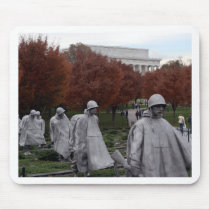 Korean Memorial and Lincoln Memorial Fall mousepads