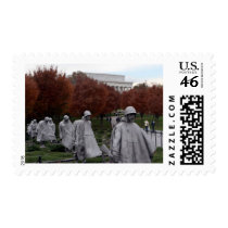 Korean Memorial and Lincoln Memorial Fall postage
