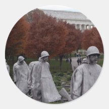 Korean Memorial and Lincoln Memorial Fall Sticker
