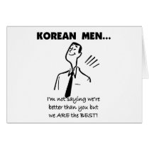 Korean Men Are Best cards by world_wide Korean Men Are Best cards