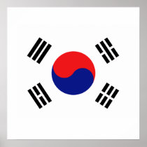 Korean Republic flag of South Korea Tees and gifts Print