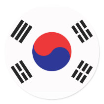 Korean Republic flag of South Korea Tees and gifts stickers