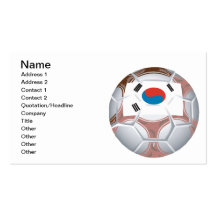 Korean Soccer Business Card Templates