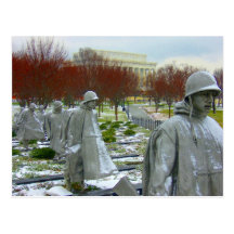 korean war memorial postcard