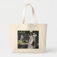 Korean War Memorial Veterans Status Canvas Bags