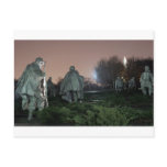 Korean War Memorial Washington Monument night Postcards