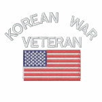 Korean War Veteran with American Flag Military Hoodie