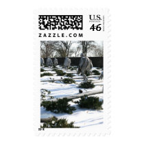 Korean War Veterans Memorial snow Stamp