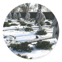 Korean War Veterans Memorial snow Stickers