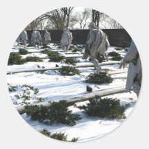 Korean War Veterans Memorial snow Stickers