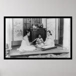 Korean Women Stick Ironing 1910 Print