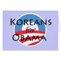 Koreans for Obama cards