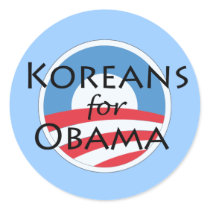 Koreans for Obama Stickers