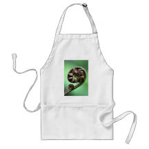 Koru unfurling fern frond aprons