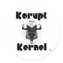 Korupt Kernel Popcorn Supervillain stickers by charactercraze Korupt Kernel Popcorn Supervillain stickers