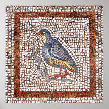 Kos Bird Mosaic Reproduction Poster