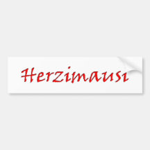 Kosenamen Herzimausi Bumper Stickers