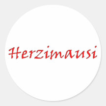 Kosenamen Herzimausi Round Stickers