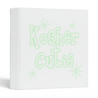 kosher cutie green 3 ring binders