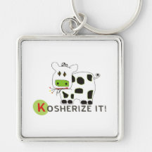 Kosherize it Cow Key Chains