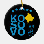Kosovo Flag Christmas Tree Ornaments