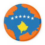 Kosovo flag map magnets
