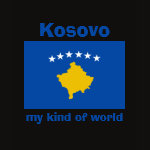 Kosovo Flag Map Text Ladies Baby Doll