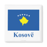 Kosovo Flag with Name in Albanian Refrigerator Magnets