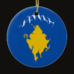 Kosovo Gnarly Flag ornaments by Flagnostic Kosovo Gnarly Flag ornaments