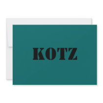 KOTZ PERSONALIZED INVITES